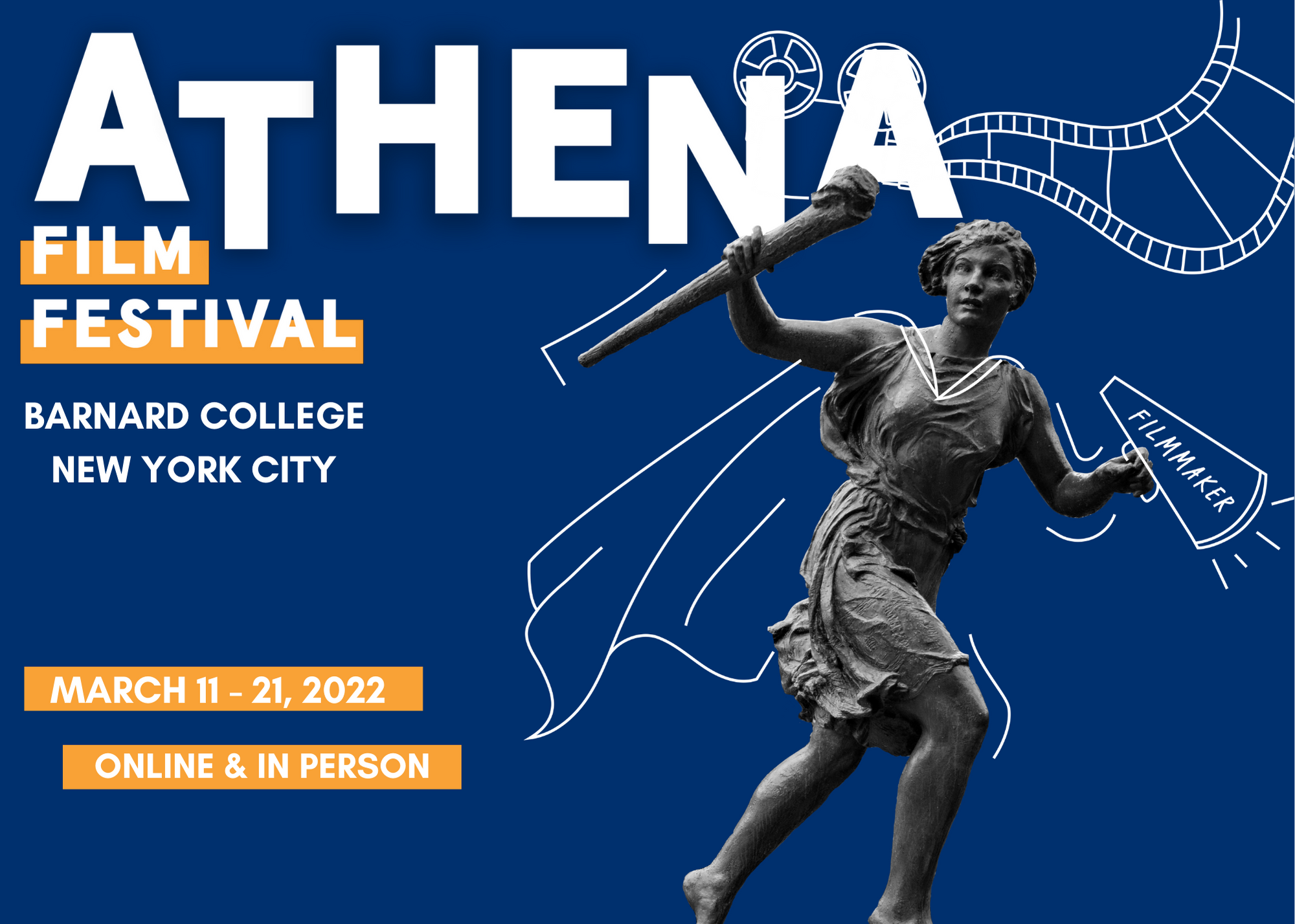 Save the Date Image for Athena Film Festival 2022: March 11 - 21, 2022