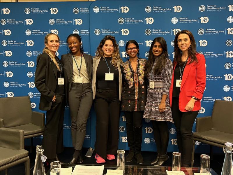 [Image description: A section of the Take the Mic, Take Action! cohort at a Women in Energy event]